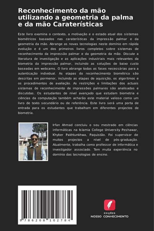 Produktbild: Reconhecimento da m&atilde;o utilizando a geometria da palma e da m&atilde;o Carater&iacute;sticas