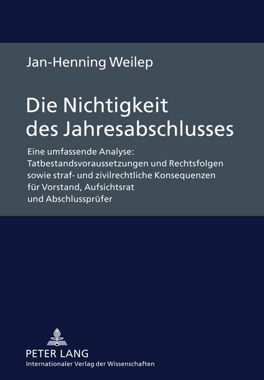Produktbild: Die Nichtigkeit des Jahresabschlusses