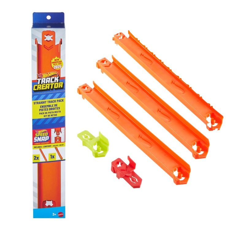 Produktbild: Hot Wheels Track Creator Gerades Trackset, ca. 1 Meter Track-Schnellstecksyste