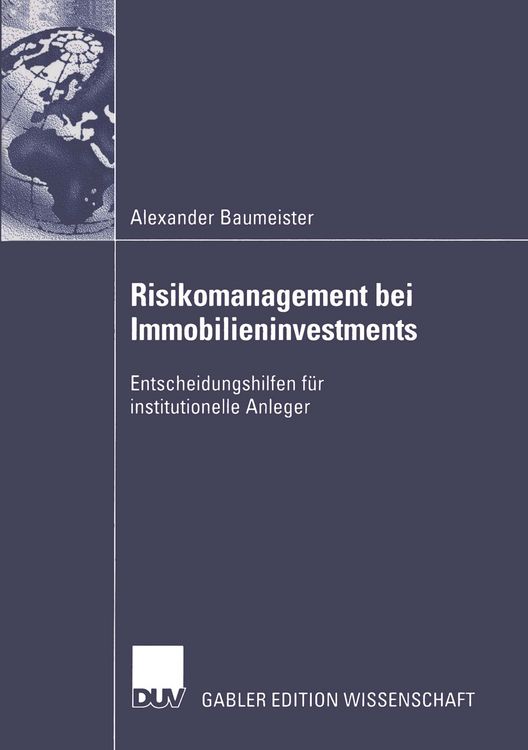 Produktbild: Risikomanagement bei Immobilieninvestments
