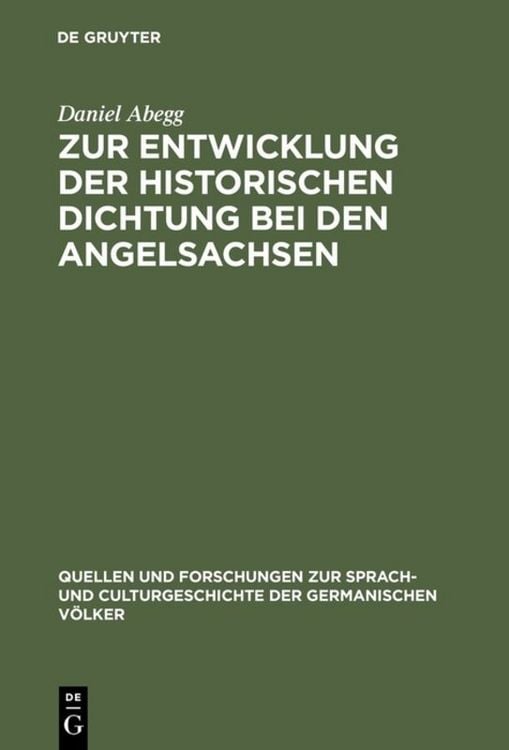 Produktbild: Zur Entwicklung der historischen Dichtung bei den Angelsachsen