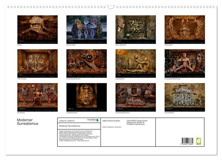 Produktbild: Moderner Surrealismus (Wandkalender 2026 DIN A2 quer), CALVENDO Monatskalender