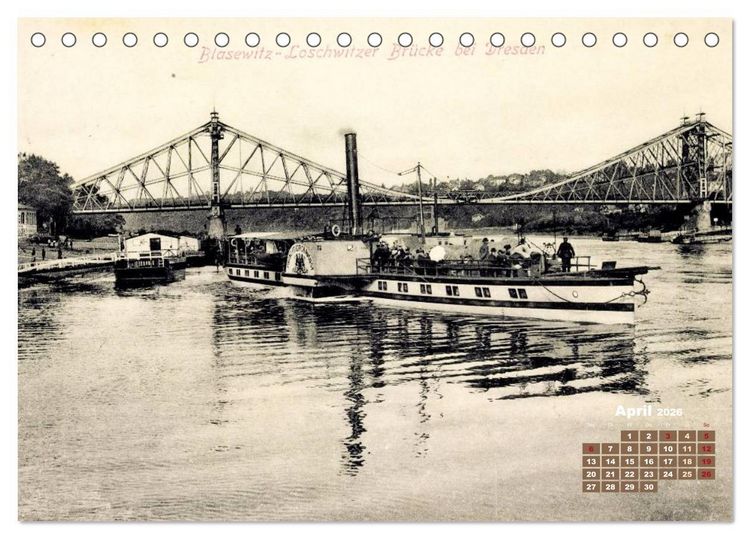 Produktbild: Souvenirs aus Dresden &ndash; Die Stadt auf historischen Karten (Tischkalender 2026 DIN A5 quer), CALVENDO Monatskalender