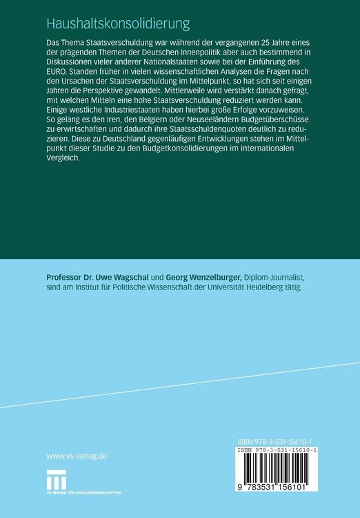 Produktbild: Haushaltskonsolidierung
