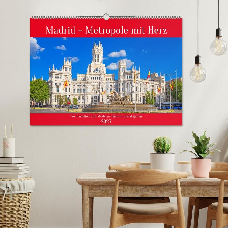 Produktbild: Madrid &ndash; Metropole mit Herz (Wandkalender 2026 DIN A2 quer), CALVENDO Monatskalender