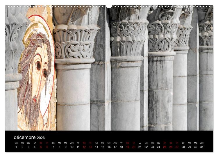 Produktbild: Un jour Lourdes (Calendrier mural 2026 DIN A2 vertical) calendrier de bureau
