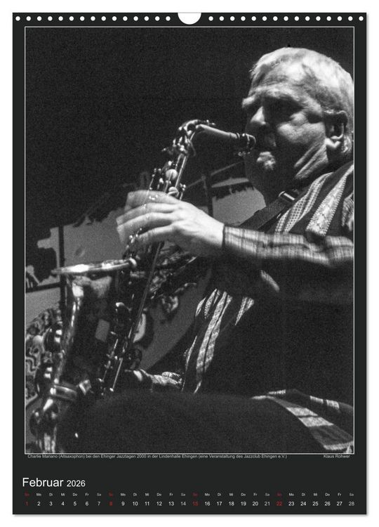 Produktbild: Jazz Moments (Wandkalender 2026 DIN A3 hoch), CALVENDO Monatskalender