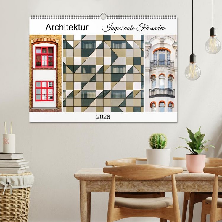 Produktbild: Architektur. Imposante Fassaden (Wandkalender 2026 DIN A2 quer), CALVENDO Monatskalender