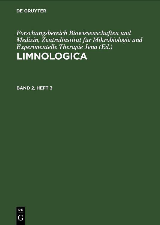 Produktbild: Limnologica. Band 2, Heft 3