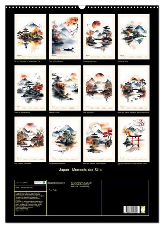 Produktbild: Japan - Momente der Stille (Wandkalender 2027 DIN A2 hoch), CALVENDO Monatskalender