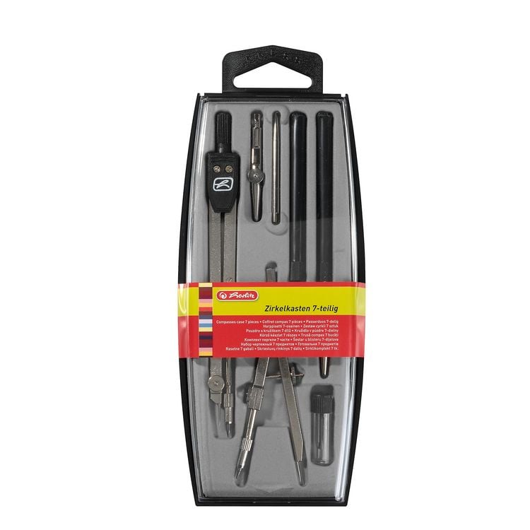 Produktbild: Herlitz Zirkelkasten 7-teilig schwarz