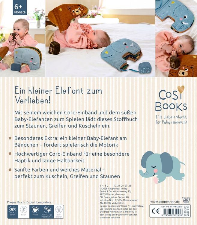 Produktbild: CosyBooks: Babys Spielbuch Kleiner Elefant