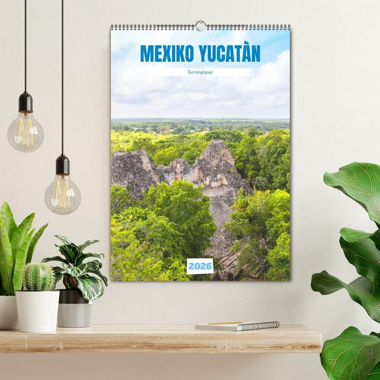 Produktbild: Mexiko Yucat&aacute;n Terminplaner (Wandkalender 2026 DIN A2 hoch), CALVENDO Monatskalender