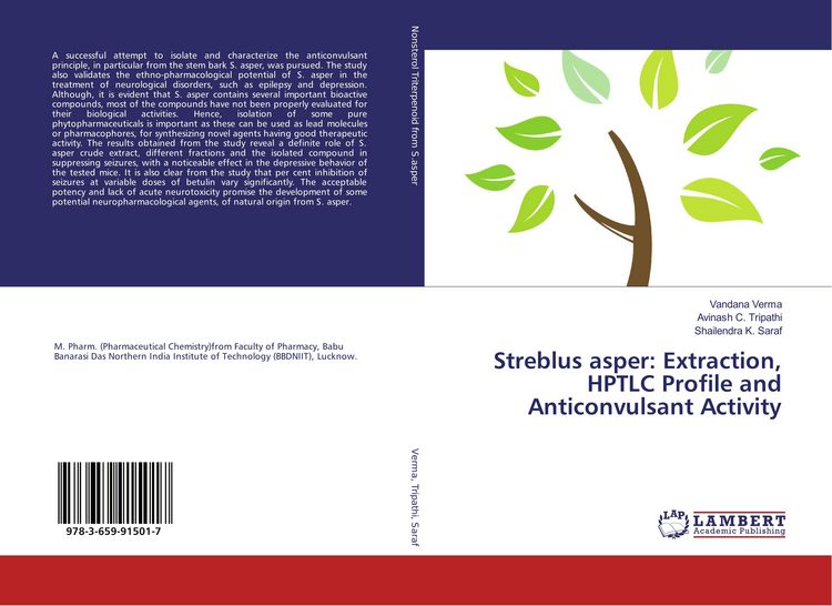 Produktbild: Streblus asper: Extraction, HPTLC Profile and Anticonvulsant Activity