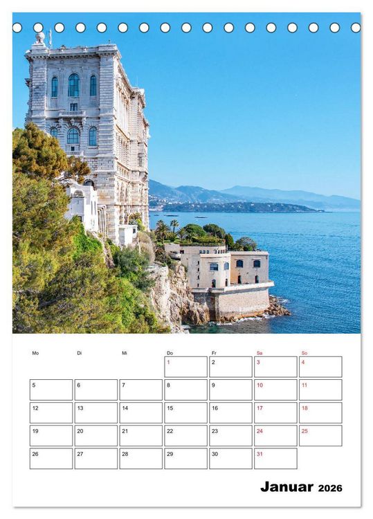 Produktbild: C&ocirc;te d&rsquo;Azur - Reiseziel am Mittelmeer (Tischkalender 2026 DIN A5 hoch), CALVENDO Monatskalender
