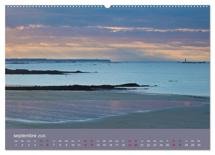 Produktbild: Sillonnez la plage (Calendrier mural 2026 DIN A2 vertical) calendrier de bureau