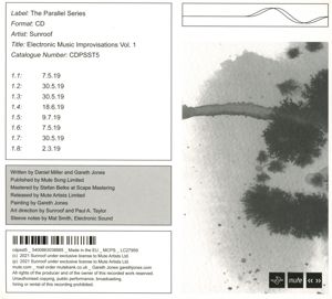 Produktbild: Electronic Music Improvisations Vol. 1