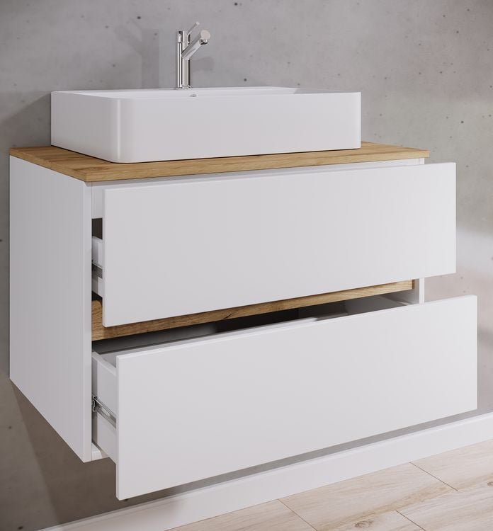 Produktbild: 2 tlg. Badm&ouml;bel-Set mit Waschbecken Cosila-A 80 cm