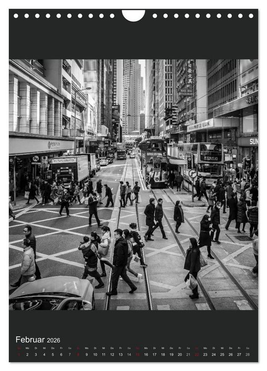 Produktbild: Hongkong schwarzwei&szlig; (Wandkalender 2026 DIN A4 hoch), CALVENDO Monatskalender