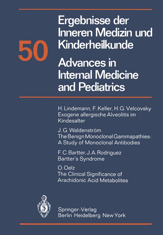 Produktbild: Ergebnisse der Inneren Medizin und Kinderheilkunde / Advances in Internal Medicine and Pediatrics