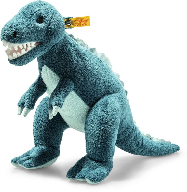 Produktbild: Steiff 067129 - Thaisen T-Rex, stehend, petrol, Dino, Pl&uuml;sch, 35 cm