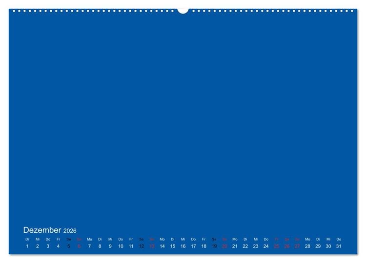 Produktbild: Bastelkalender - Blau (Wandkalender 2026 DIN A2 quer), CALVENDO Monatskalender