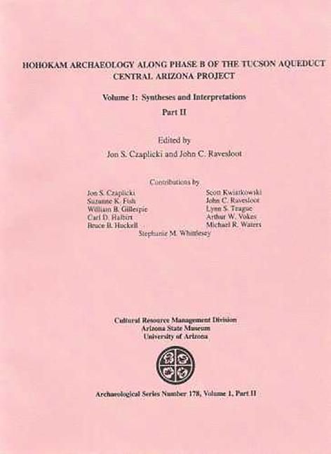 Produktbild: Hohokam Archaeology Along Phase B of the Tucson Aqueduct-Central Arizona Project