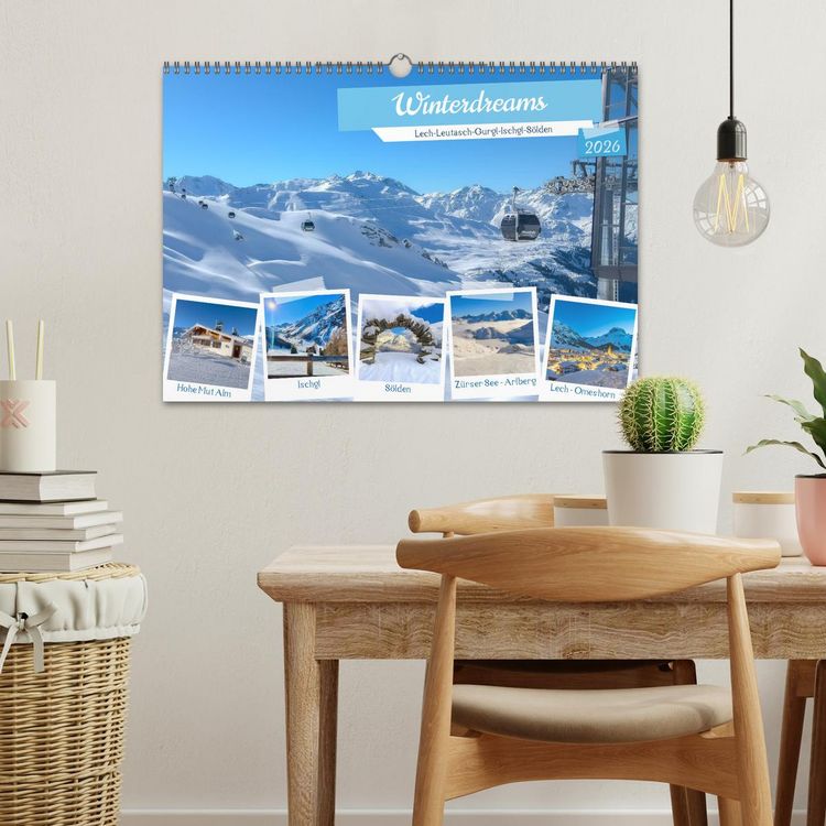 Produktbild: Winterdreams - Lech, Leutasch, Gurgl, Ischgl, S&ouml;lden (Wandkalender 2026 DIN A3 quer), CALVENDO Monatskalender