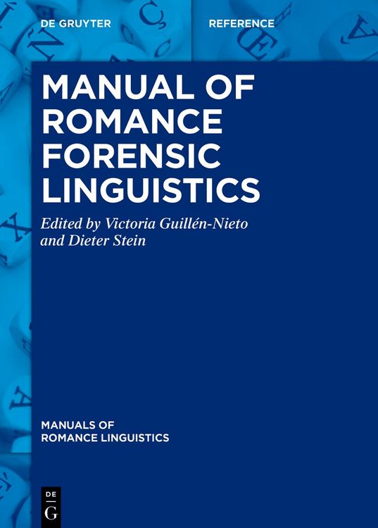 Produktbild: Manual of Romance Forensic Linguistics