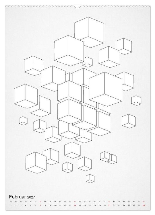 Produktbild: Geometric Graphik Art (Wandkalender 2027 DIN A2 hoch), CALVENDO Monatskalender
