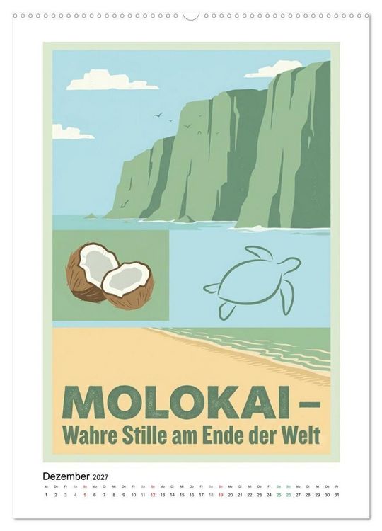 Produktbild: Sehnsucht Hawaii &ndash; Die Aloha Mid-Century Collection (Wandkalender 2027 DIN A2 hoch), CALVENDO Monatskalender