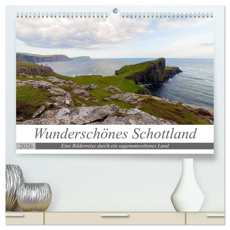 Produktbild: Wundersch&ouml;nes Schottland - Bilderreise durch ein sagenumwobenes Land (hochwertiger Premium Wandkalender 2026 DIN A2 quer), Kunstdruck in Hochglanz