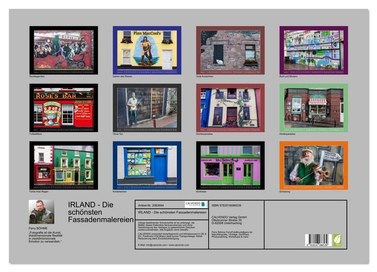 Produktbild: IRLAND - Die sch&ouml;nsten Fassadenmalereien (Wandkalender 2026 DIN A2 quer), CALVENDO Monatskalender