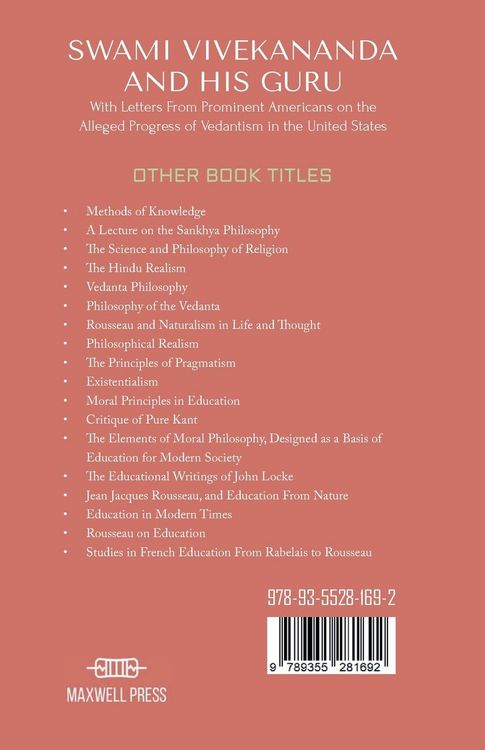 Produktbild: Swami Vivekananda and His Guru With Letters From Prominent Americans on the Alleged Progress of Vedantism in the United States