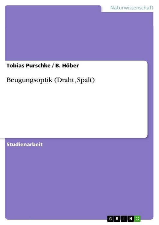 Produktbild: Beugungsoptik (Draht, Spalt)