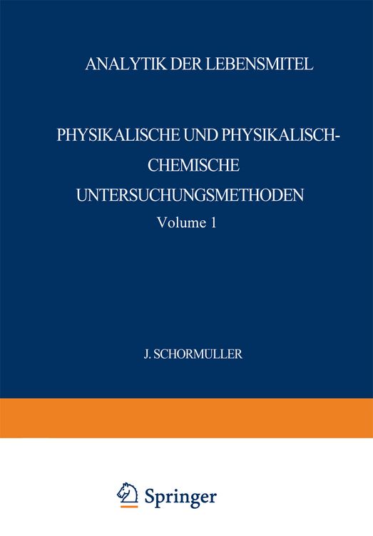 Produktbild: Analytik der Lebensmittel