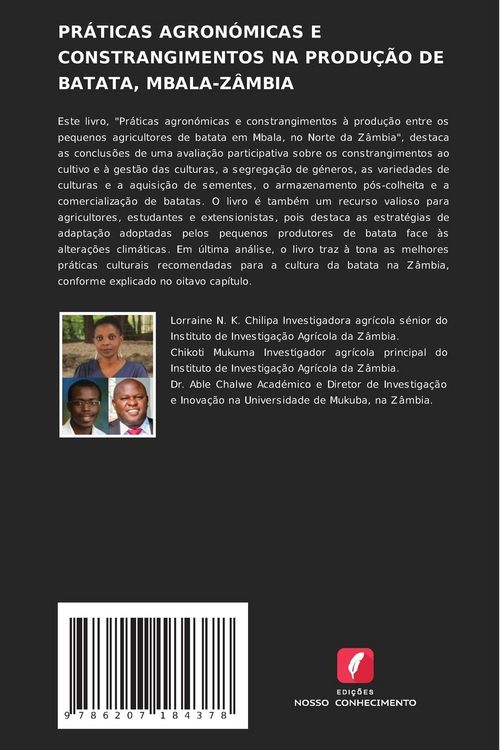 Produktbild: PR&Aacute;TICAS AGRON&Oacute;MICAS E CONSTRANGIMENTOS NA PRODU&Ccedil;&Atilde;O DE BATATA, MBALA-Z&Acirc;MBIA