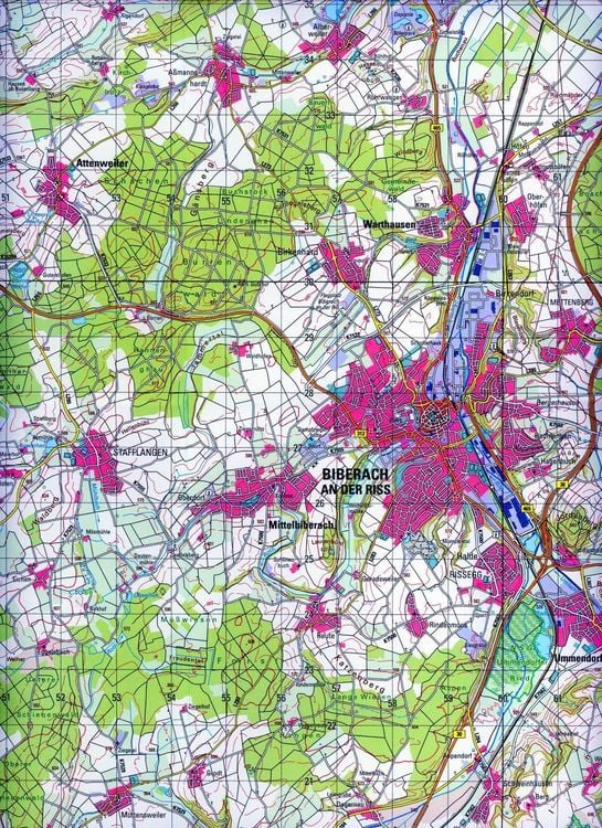 Produktbild: Biberach an der Ri&szlig; 1 : 50 000