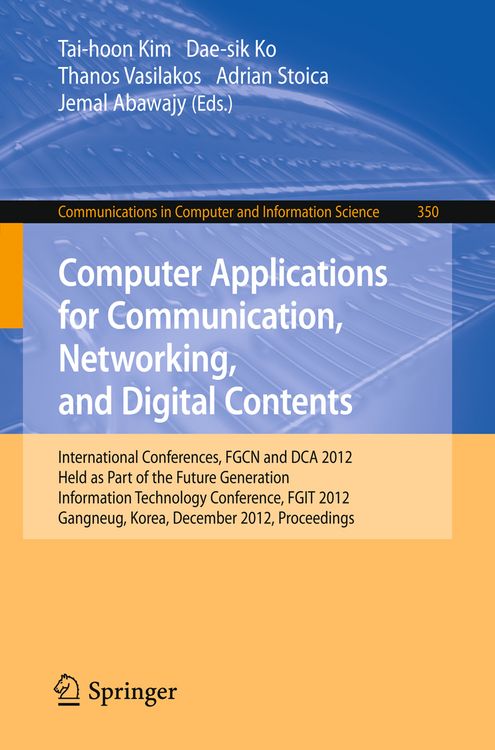 Produktbild: Computer Applications for Communication, Networking, and Digital Contents