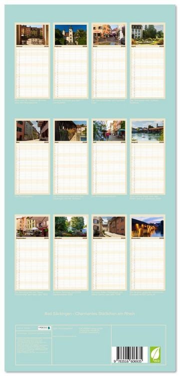 Produktbild: Familienplaner 2026 - Bad S&auml;ckingen - Charmantes St&auml;dtchen am Rhein mit 5 Spalten (Wandkalender, 21 x 45 cm) CALVENDO