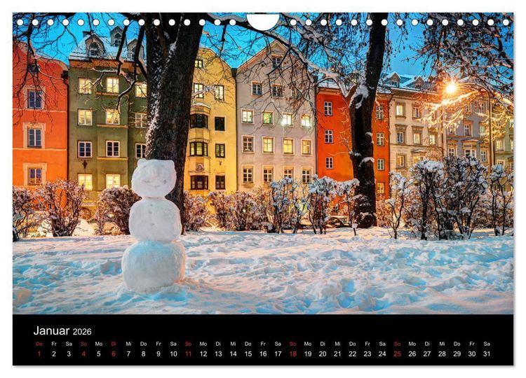 Produktbild: Innsbruck - Capital of the Alps (Wandkalender 2026 DIN A4 quer), CALVENDO Monatskalender