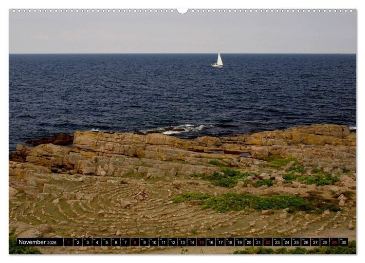 Produktbild: Bornholm - D&auml;nemark (hochwertiger Premium Wandkalender 2026 DIN A2 quer), Kunstdruck in Hochglanz