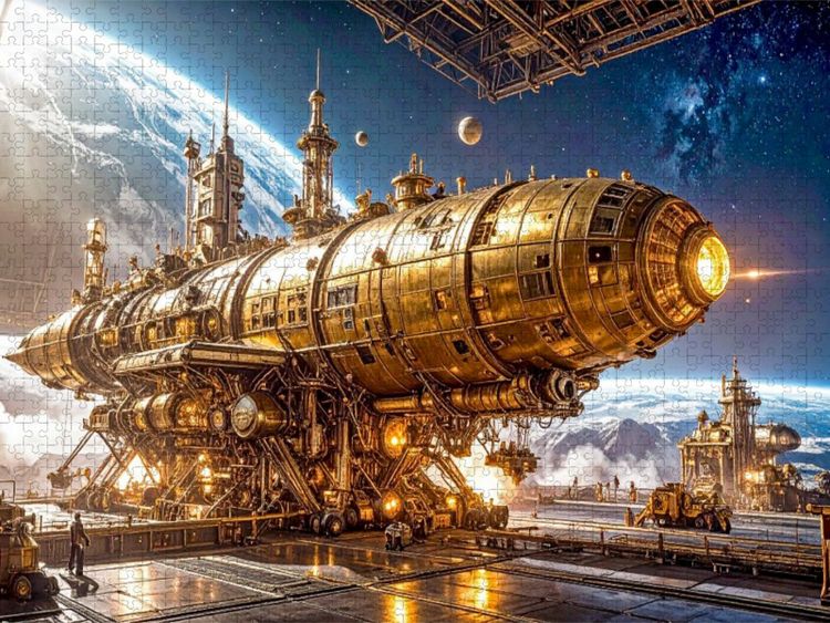Produktbild: CALVENDO Puzzle Startrampe auf einer Raumstation | 1000 Teile Lege-Gr&ouml;&szlig;e 64x48cm Foto-Puzzle f&uuml;r gl&uuml;ckliche Stunden