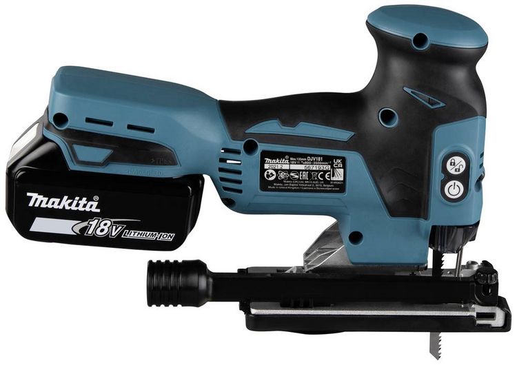 Produktbild: Makita Akku-Pendelhubstichs&auml;ge DJV181RTJ inkl. Akku, inkl. Ladeger&auml;t, inkl. Koffer 18 V 5.0 Ah Anzahl mitgelieferte Akkus 1