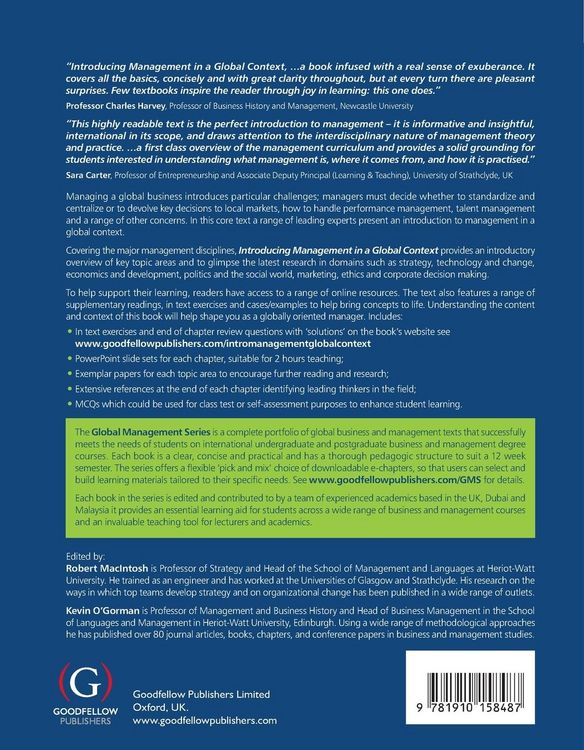 Produktbild: Introducing Management in a Global Context