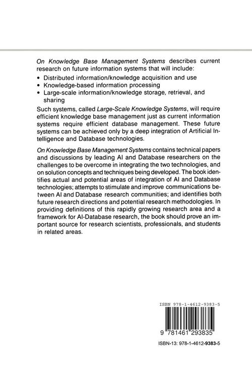 Produktbild: On Knowledge Base Management Systems
