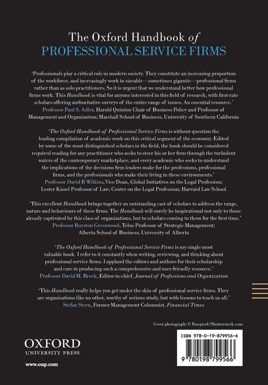 Produktbild: The Oxford Handbook of Professional Service Firms