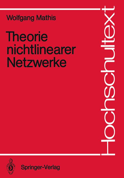 Produktbild: Theorie nichtlinearer Netzwerke