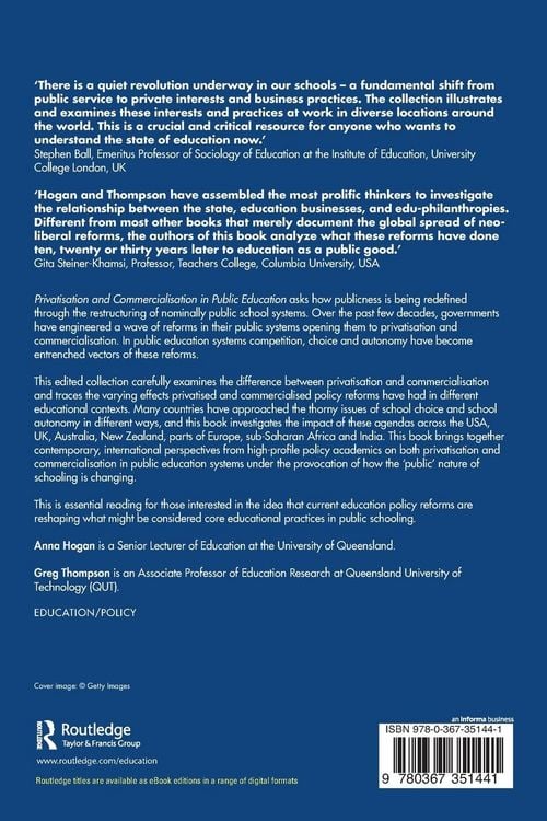 Produktbild: Privatisation and Commercialisation in Public Education