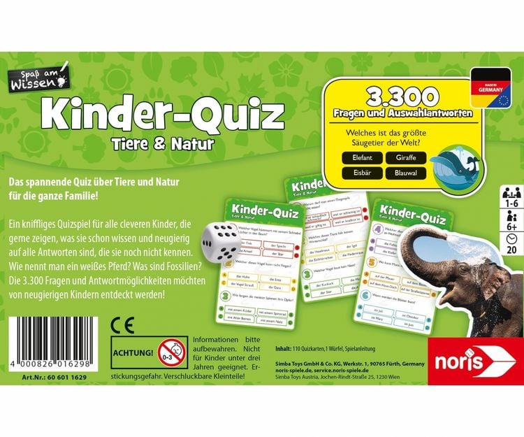 Produktbild: Kinderquiz Tiere & Natur